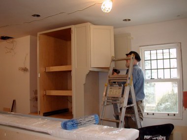 Koert installs new mud room cabinet