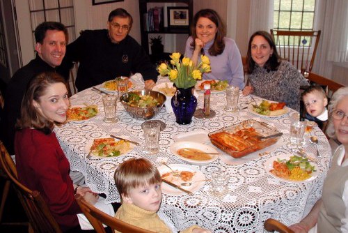 Leonard and Faye visit with their boys