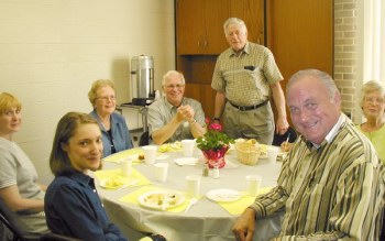 Enjoying the annual WMF Mens' Cook Off