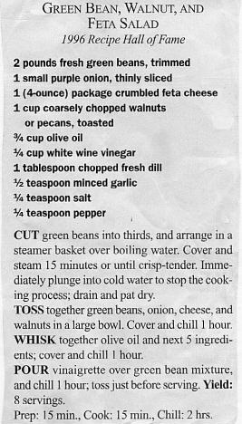 Green Bean, Walnut, and Feta Salad