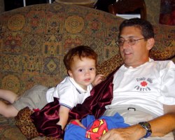 Calvin with Grandpa Tom