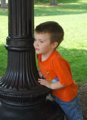 Pausing in a shady place