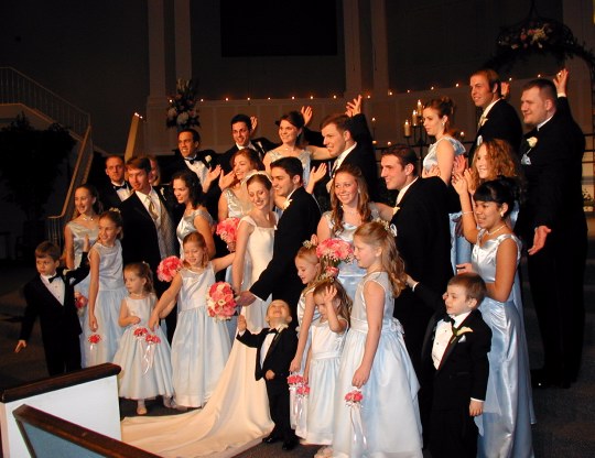 Official wedding party: 'Ta dah!'