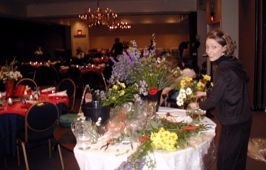 Marie creates 'just in time' cowboy floral decorations