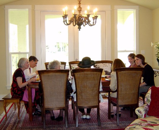 Sharing memories at Tom and Susie's