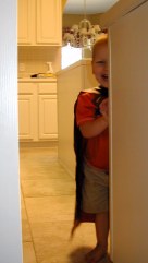 'Superman' Owen plays hide and seek