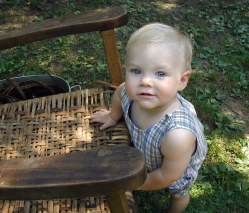Helping the weaver at Mabry Mill