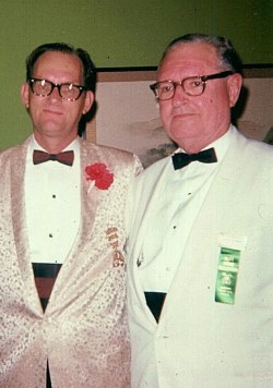 John Sikes with Dr. E.E. Anthony at Texas Shriner's Convention
             >>Read eulogy to Dr. Anthony