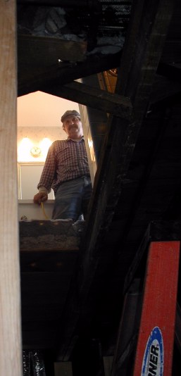 Jack opens floor for debris removal